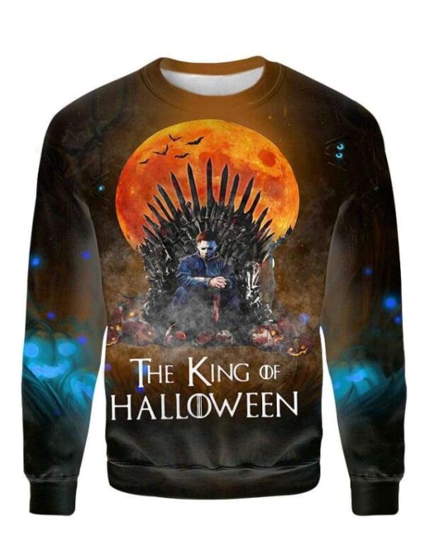 The King Of Halloween Hoodie T-shirt - All Over Apparel - Sweatshirt / S - www.secrettees.com