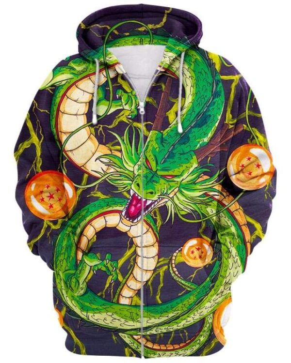 The Legend Of A Dragon - All Over Apparel - Zip Hoodie / S - www.secrettees.com