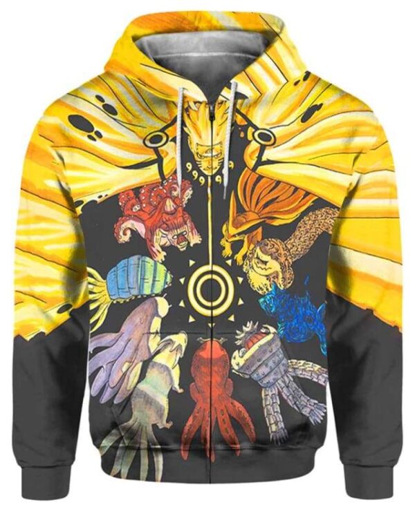 The Power Of The Beasts - All Over Apparel - Zip Hoodie / S - www.secrettees.com