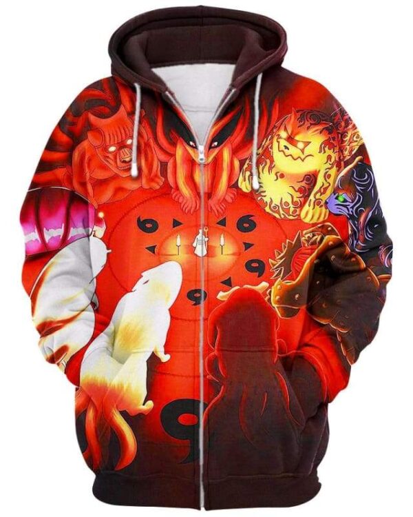 The Power Of The Monsters - All Over Apparel - Zip Hoodie / S - www.secrettees.com