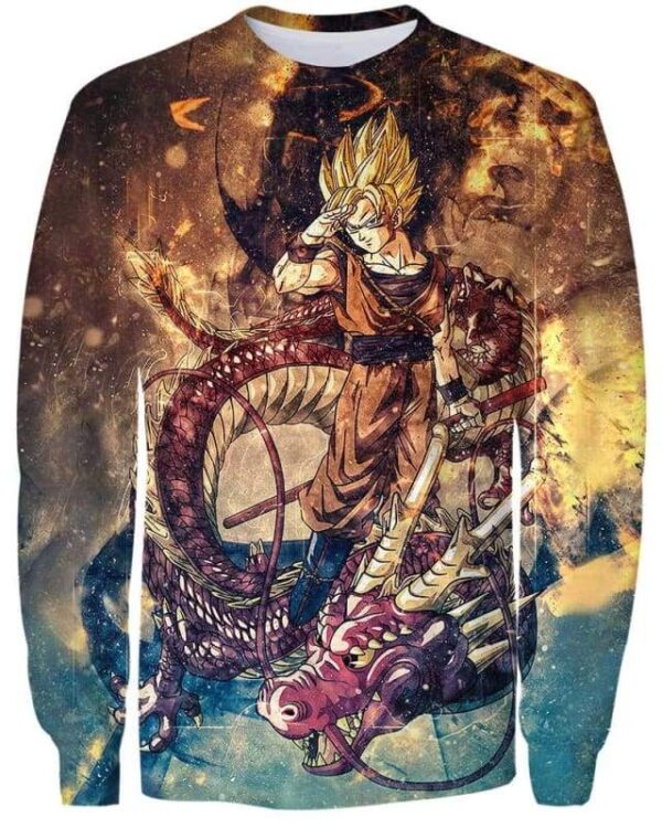 The Powerful Eternal Dragon - All Over Apparel - Sweatshirt / S - www.secrettees.com