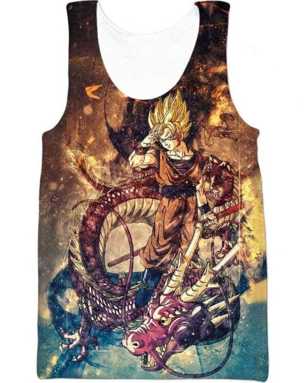 The Powerful Eternal Dragon - All Over Apparel - Tank Top / S - www.secrettees.com