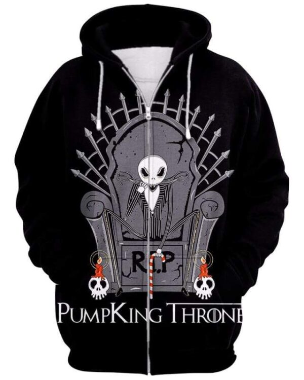 The Pumpking Throne - All Over Apparel - Zip Hoodie / S - www.secrettees.com
