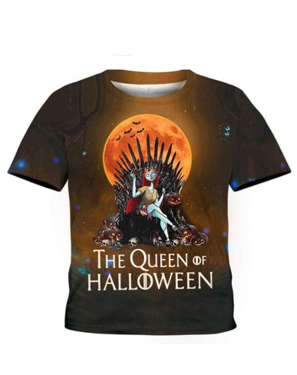 The Queen Of Halloween Hoodie T-shirt - All Over Apparel - Kid Tee / S - www.secrettees.com
