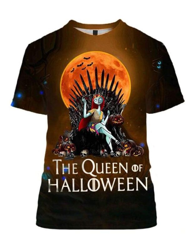 The Queen Of Halloween Hoodie T-shirt - All Over Apparel - T-Shirt / S - www.secrettees.com