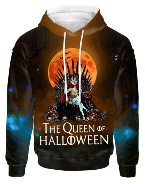 The Queen Of Halloween Hoodie T-shirt - All Over Apparel - Hoodie / S - www.secrettees.com