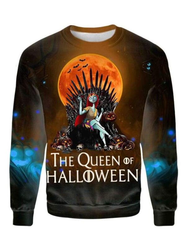 The Queen Of Halloween Hoodie T-shirt - All Over Apparel - Sweatshirt / S - www.secrettees.com
