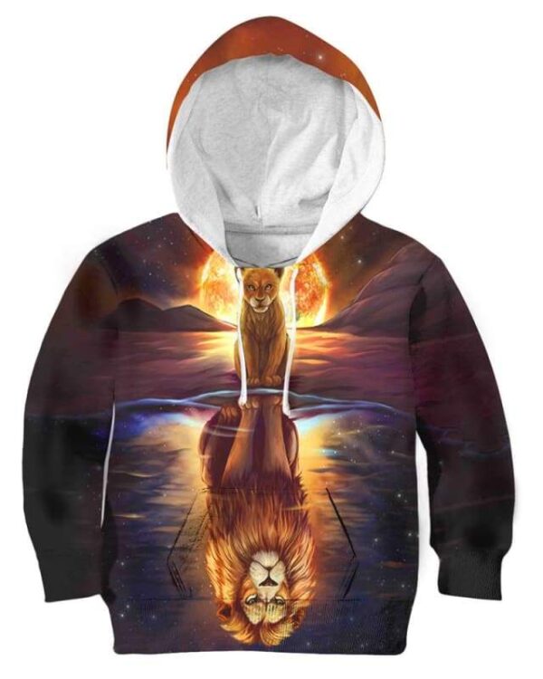 The Sun And Wolf - All Over Apparel - Kid Hoodie / S - www.secrettees.com