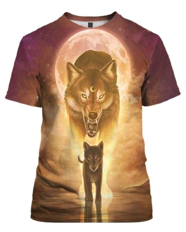 The Sun And Wolves - All Over Apparel - T-Shirt / S - www.secrettees.com