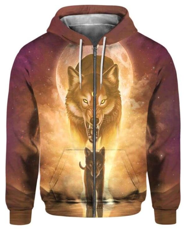 The Sun And Wolves - All Over Apparel - Zip Hoodie / S - www.secrettees.com