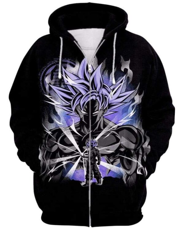 The Terrifying Goku - All Over Apparel - Zip Hoodie / S - www.secrettees.com