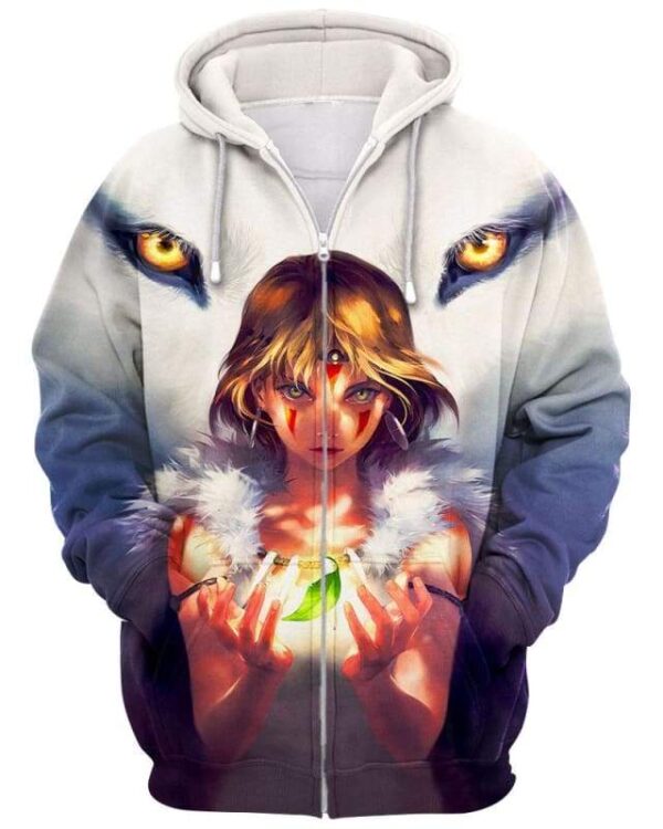 The Wolf Princess - All Over Apparel - Zip Hoodie / S - www.secrettees.com