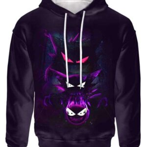 Three Gengar - All Over Apparel - Hoodie / S - www.secrettees.com