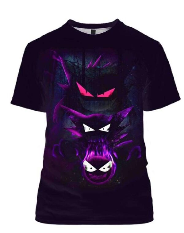 Three Gengar - All Over Apparel - T-Shirt / S - www.secrettees.com