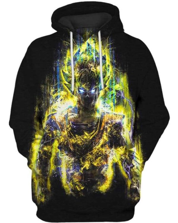 Thunder Goku - All Over Apparel - Hoodie / S - www.secrettees.com