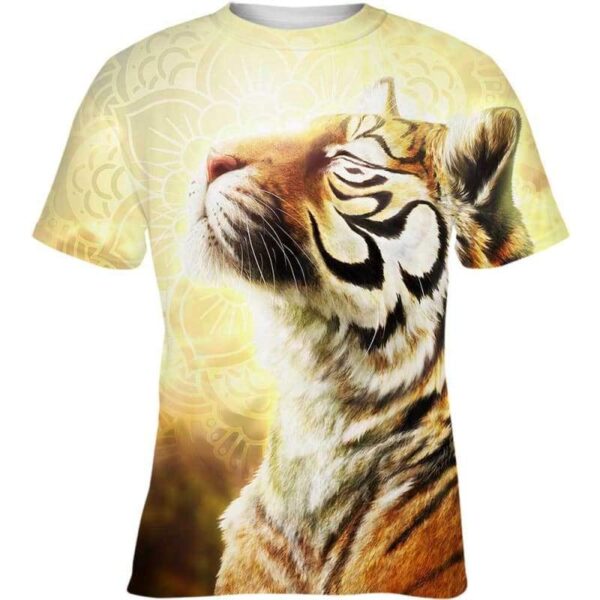 Tiger Buddhism 3D All Over Print T-shirt Zip Hoodie Sweater Tank - All Over Apparel - Kid Tee / S - www.secrettees.com