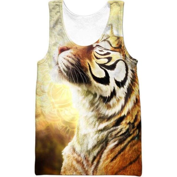 Tiger Buddhism 3D All Over Print T-shirt Zip Hoodie Sweater Tank - All Over Apparel - Tank Top / S - www.secrettees.com