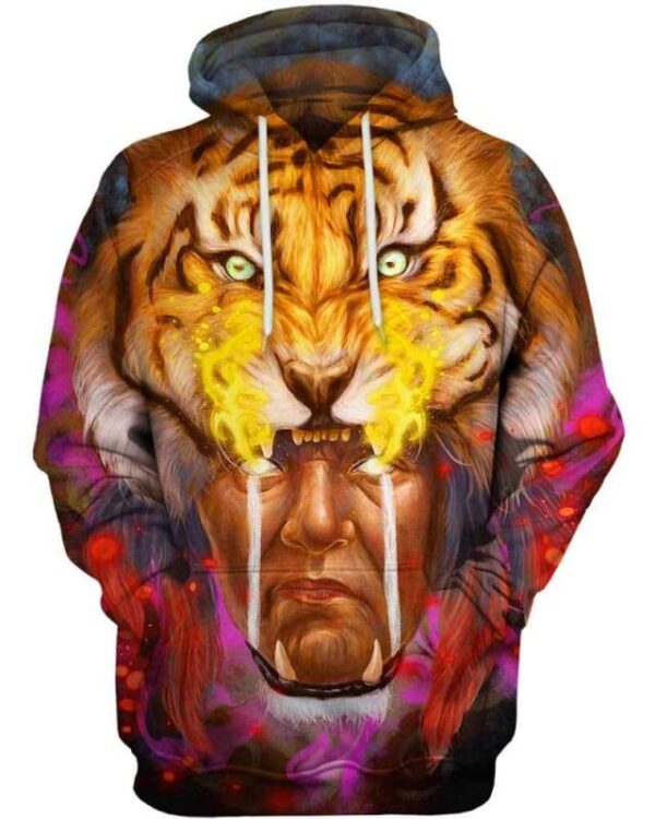 Tiger Indian Warrior - All Over Apparel - Hoodie / S - www.secrettees.com