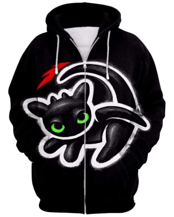 Toothless The Lion King - All Over Apparel - Zip Hoodie / S - www.secrettees.com