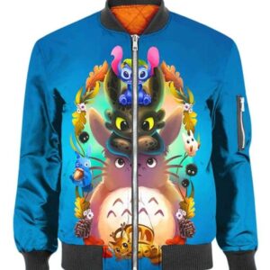 Totoro And Friends - All Over Apparel - Bomber / S - www.secrettees.com