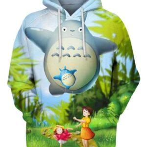 Totoro Balloon - All Over Apparel - Hoodie / S - www.secrettees.com