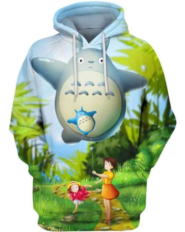 Totoro Balloon - All Over Apparel - Hoodie / S - www.secrettees.com