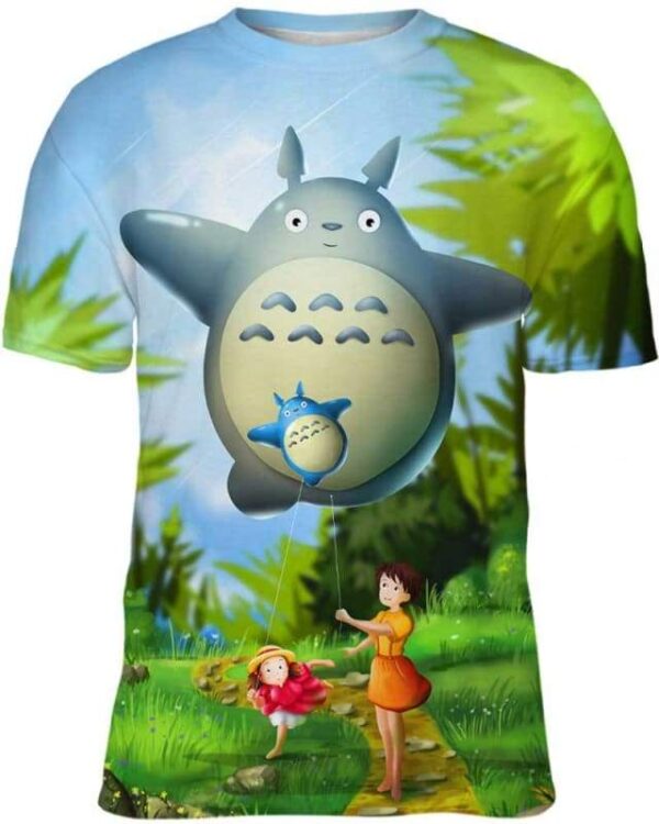 Totoro Balloon - All Over Apparel - Kid Tee / S - www.secrettees.com