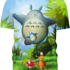 Totoro Balloon - All Over Apparel - T-Shirt / S - www.secrettees.com