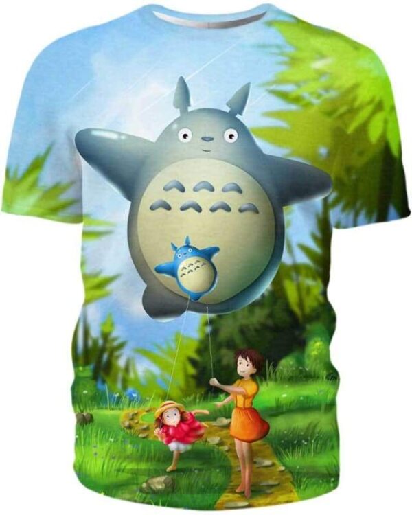 Totoro Balloon - All Over Apparel - T-Shirt / S - www.secrettees.com