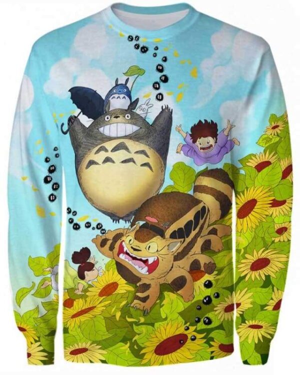 Totoro Family - All Over Apparel - Sweatshirt / S - www.secrettees.com