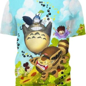 Totoro Family - All Over Apparel - T-Shirt / S - www.secrettees.com