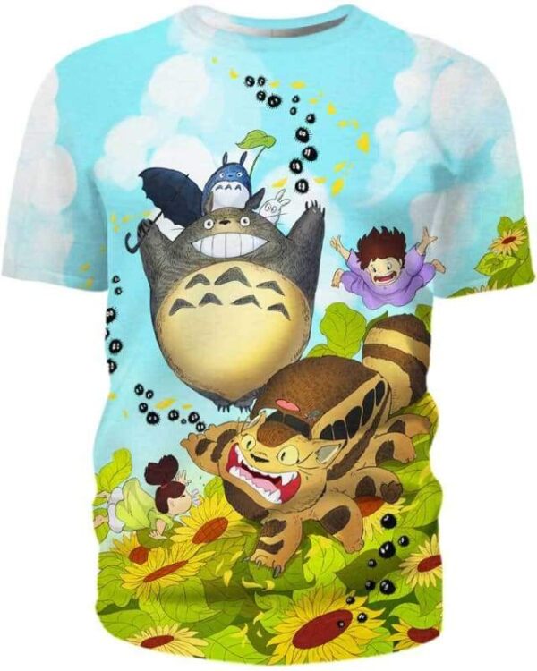 Totoro Family - All Over Apparel - T-Shirt / S - www.secrettees.com