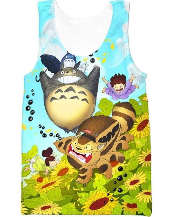 Totoro Family - All Over Apparel - Tank Top / S - www.secrettees.com