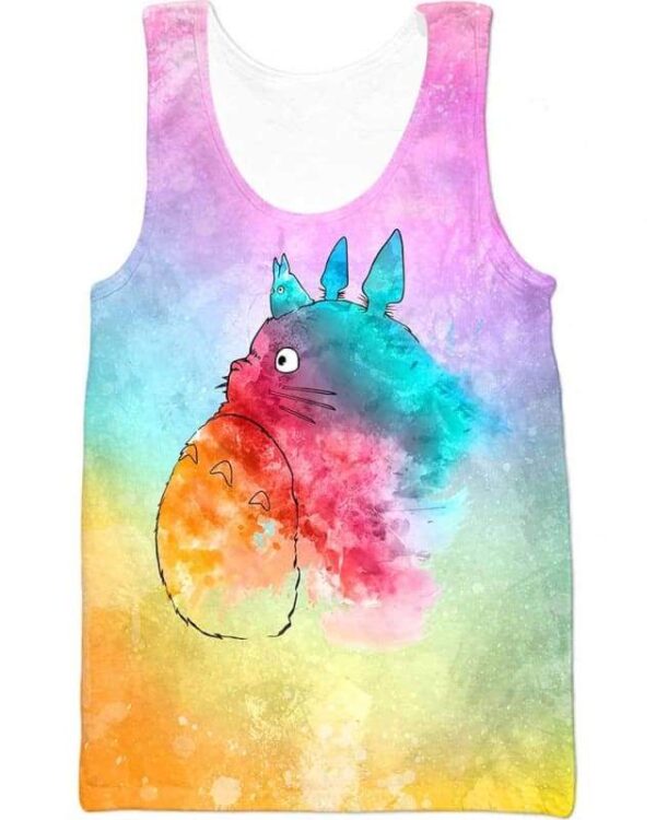 Totoro Painting - All Over Apparel - Tank Top / S - www.secrettees.com