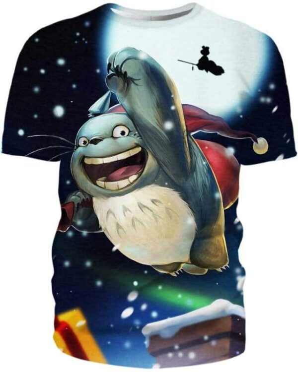 Totoro Santa - All Over Apparel - Kid Tee / S - www.secrettees.com