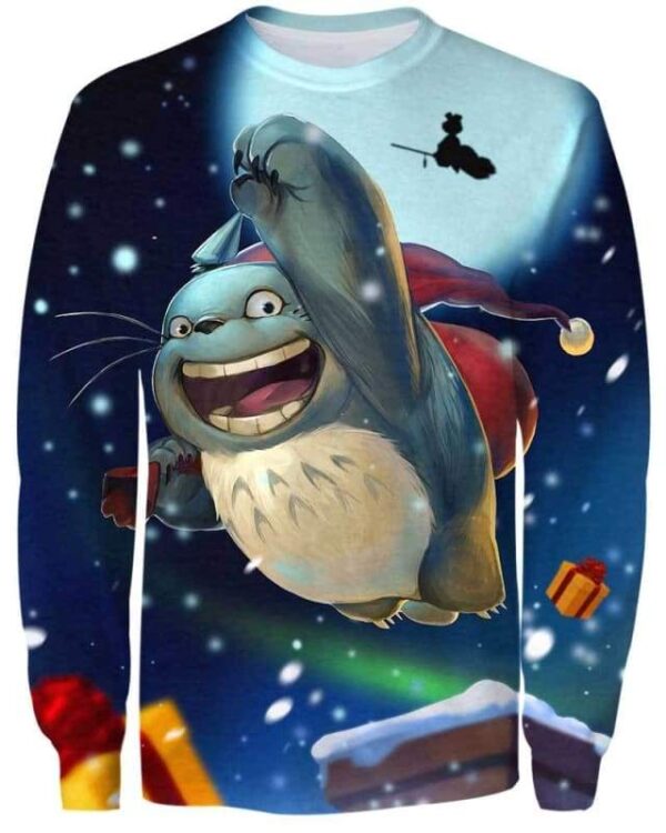 Totoro Santa - All Over Apparel - Sweatshirt / S - www.secrettees.com