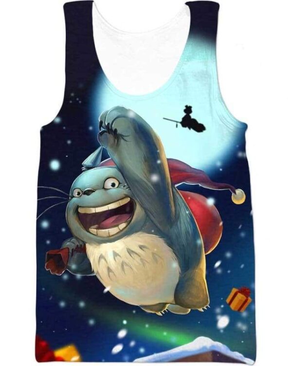 Totoro Santa - All Over Apparel - Tank Top / S - www.secrettees.com