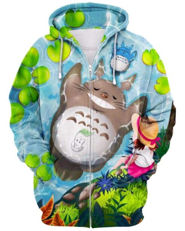 Totoro Swim - All Over Apparel - Zip Hoodie / S - www.secrettees.com