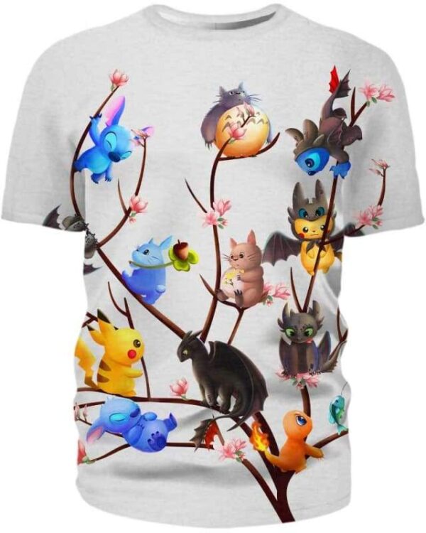 Tree Of Cute Things - All Over Apparel - T-Shirt / S - www.secrettees.com