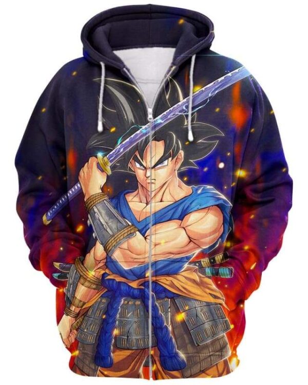 Ultra Instinct Swords - All Over Apparel - Zip Hoodie / S - www.secrettees.com