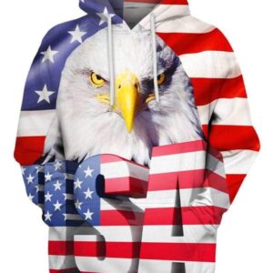 USA Eagle Flag - All Over Apparel - Hoodie / S - www.secrettees.com