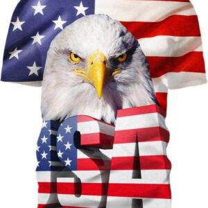 USA Eagle Flag - All Over Apparel - T-Shirt / S - www.secrettees.com