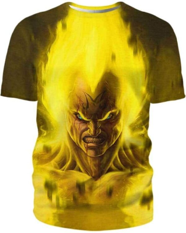 Vegeta Furious - All Over Apparel - T-Shirt / S - www.secrettees.com