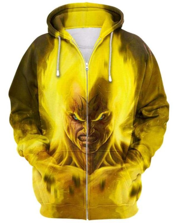 Vegeta Furious - All Over Apparel - Zip Hoodie / S - www.secrettees.com