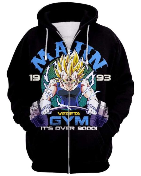 Vegeta Gym - All Over Apparel - Zip Hoodie / S - www.secrettees.com