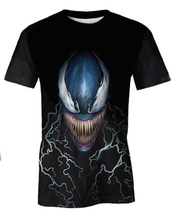 Venom 3D Face - All Over Apparel - T-Shirt / S - www.secrettees.com