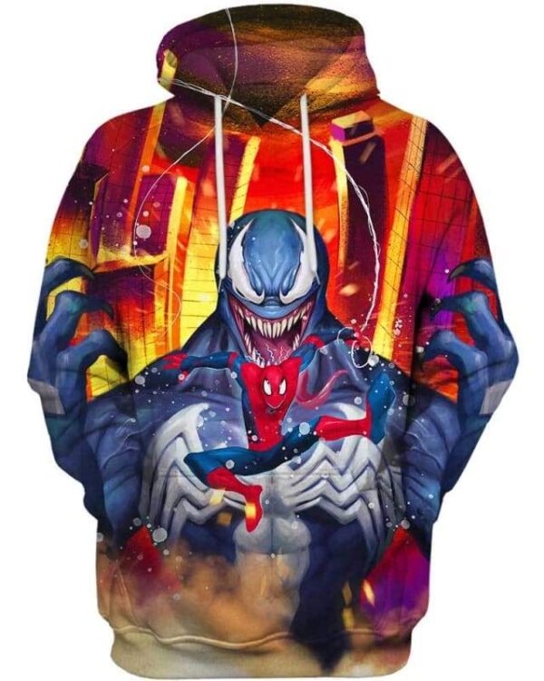 Venom Behind You - Spider Sense - All Over Apparel - Hoodie / S - www.secrettees.com