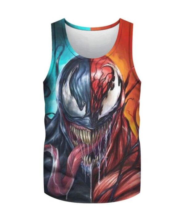 Venom Carnage Symbiote 2 Face - All Over Apparel - Tank Top / S - www.secrettees.com