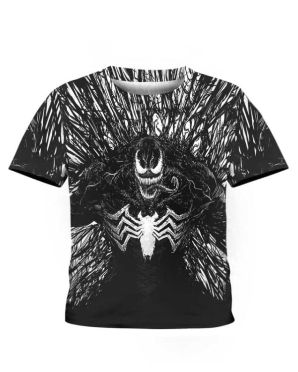 Venom Costume 3D - All Over Apparel - Kid Tee / S - www.secrettees.com