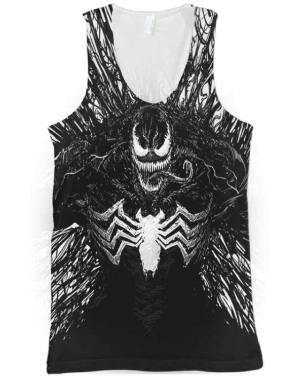 Venom Costume 3D - All Over Apparel - Tank Top / S - www.secrettees.com